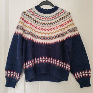 Dorn brand autumn Isle deep blue knitted sweater